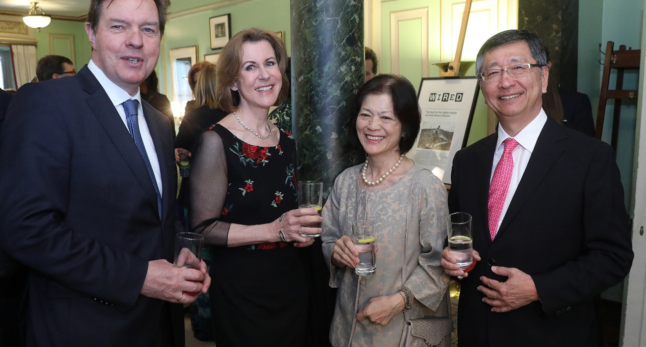 Guests celebrate The HALO Trust's 30th anniversary during a drinks reception at Dover House