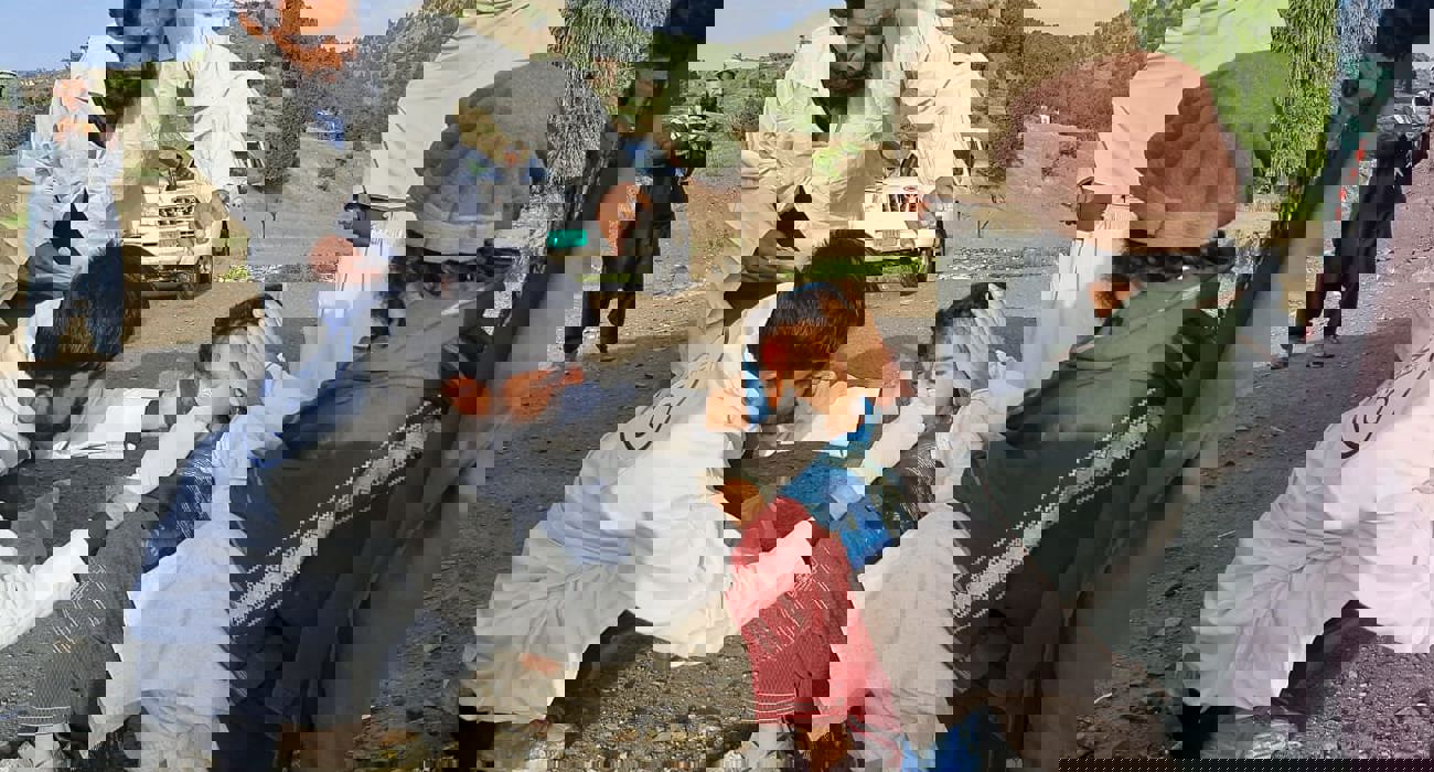 HALO medics treat an injured child after the Khost Earthquake