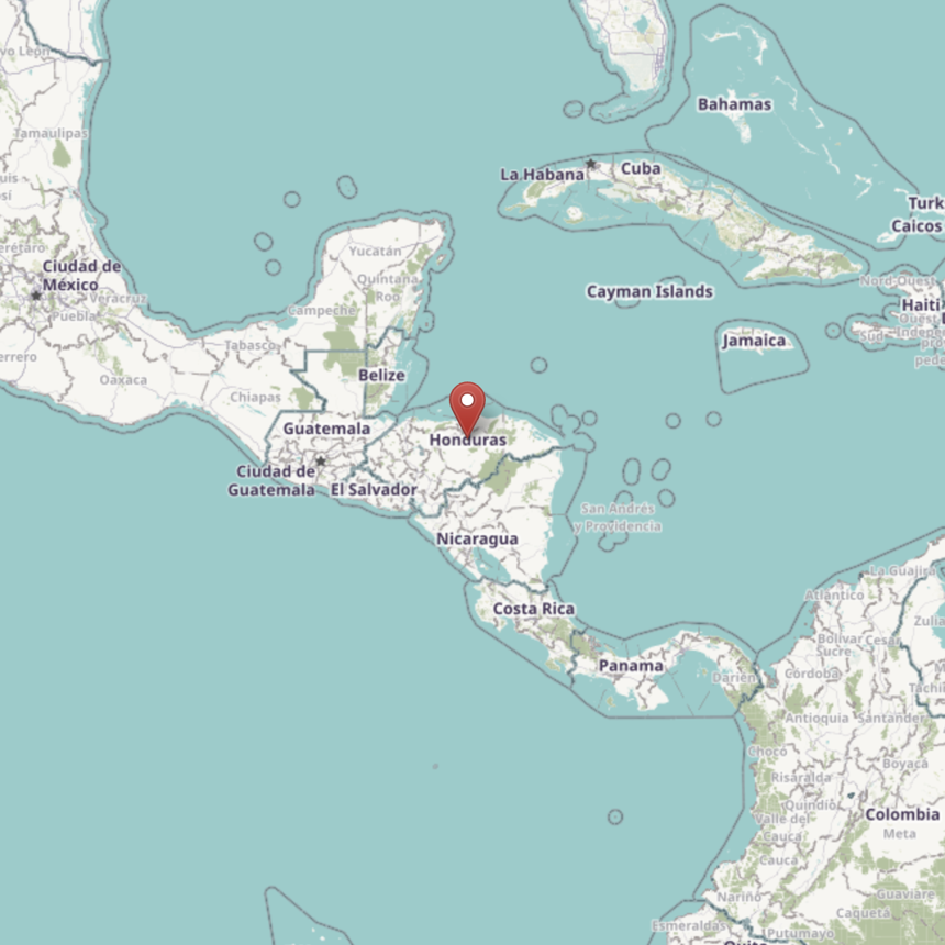 Map of Honduras