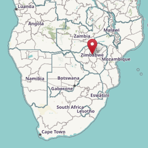 Map of Zimbabwe