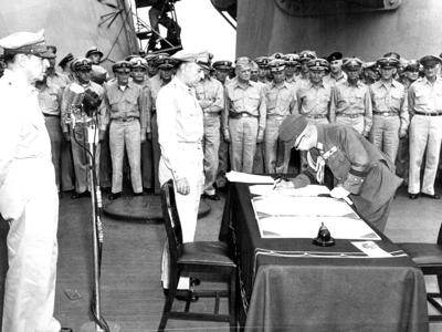 Japanese General Signs Unconditional Surrender Documents