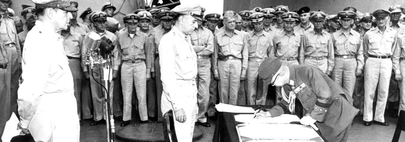 Japanese General Signs Unconditional Surrender Documents