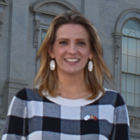 Lindsay Johnston in front of the U.S. Capitol Building