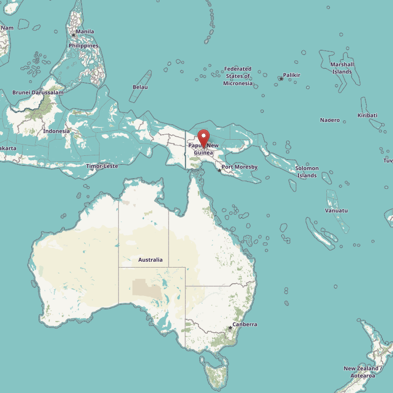 Map of Papua New Guinea