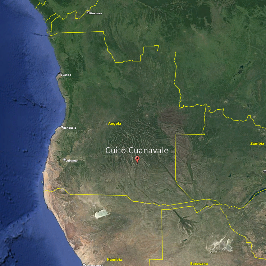 A map of Cuito Cuanavale