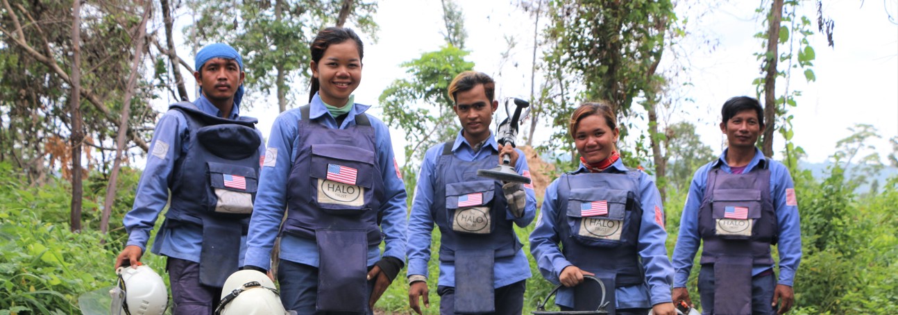 Group of HALO deminers in the field