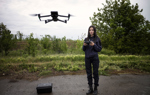 HALO staff member Anastasia flies a hazard identification drone
